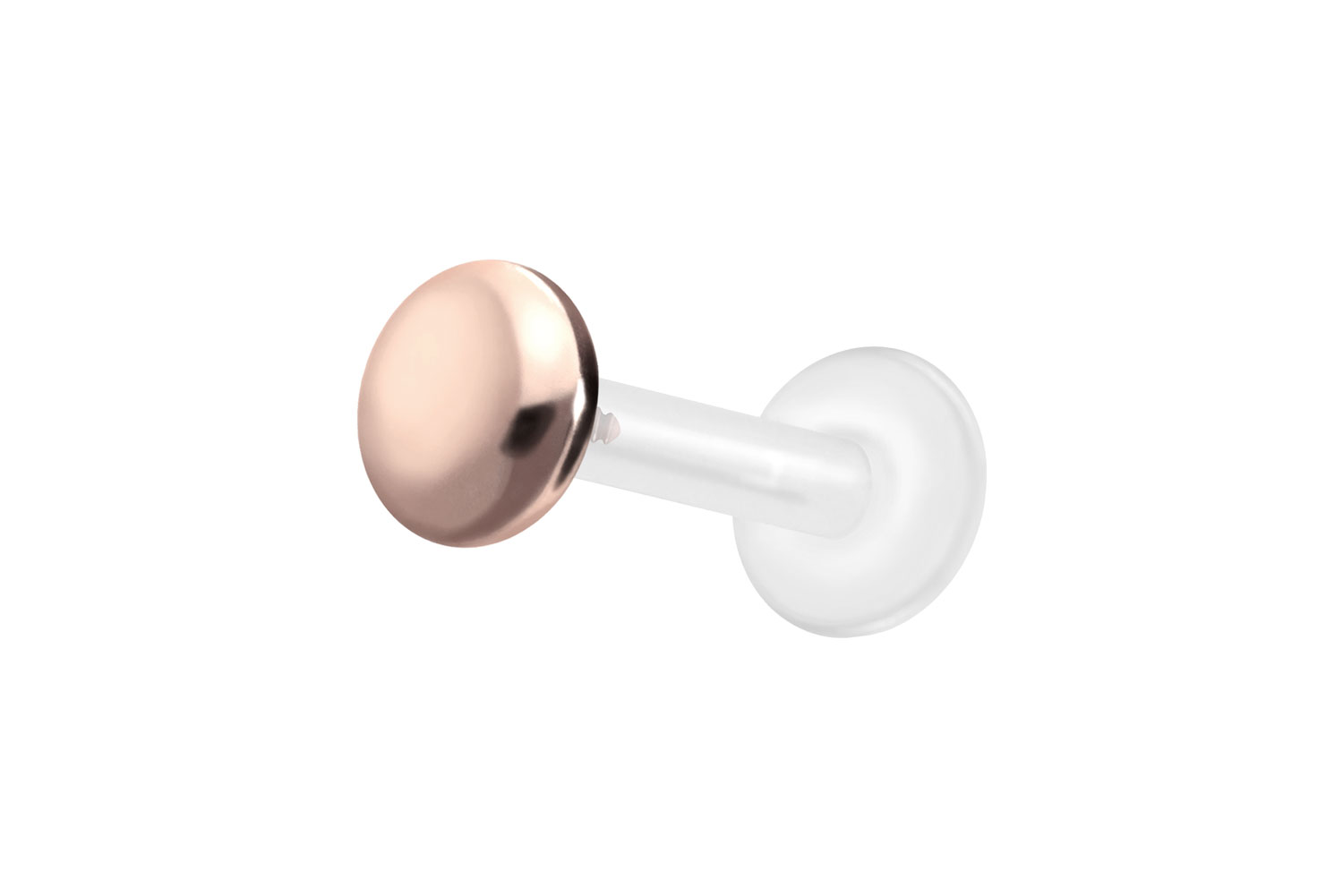 PTFE Labret Piercing mit Innengewinde + Titan-Aufsatz FLACH